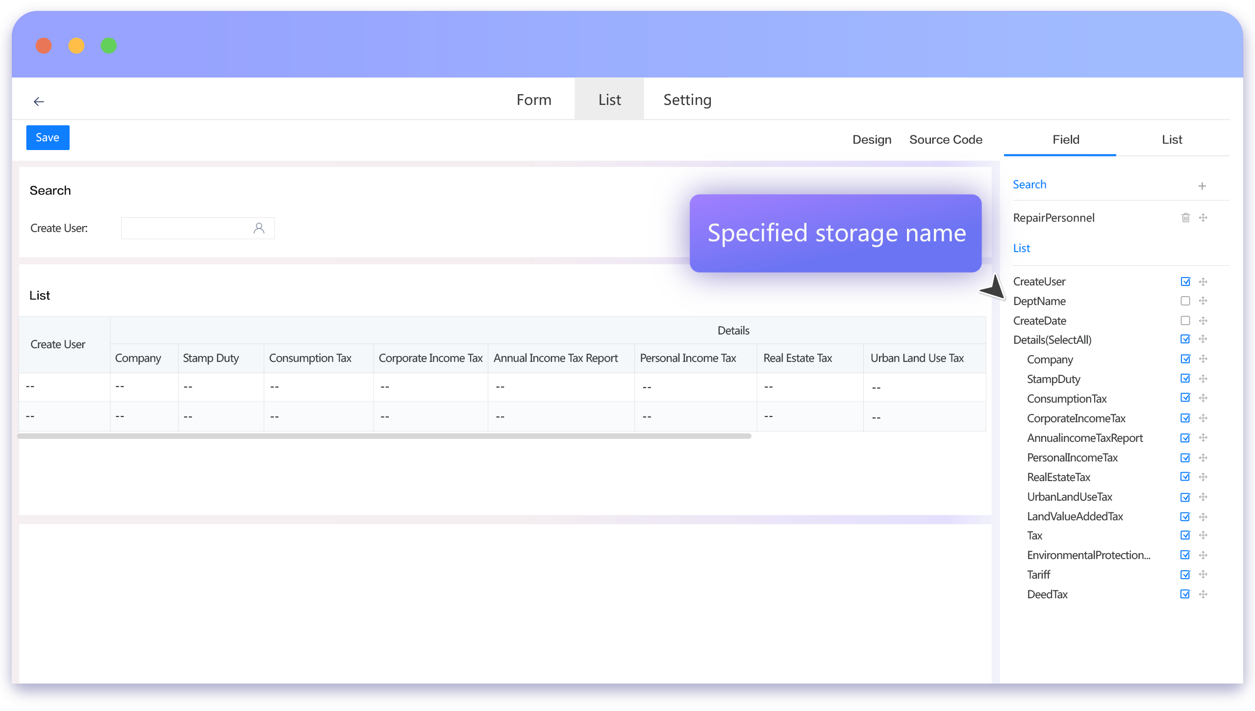 The FlowPortal low - code platform can independently assign storage names to fields, effectively meeting the enterprise's data - standard storage requirements